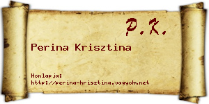 Perina Krisztina névjegykártya
