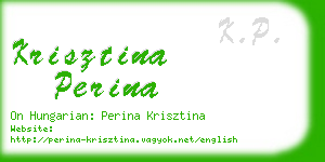 krisztina perina business card